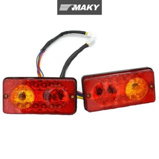 LLPH 12V LED ไฟท้ายด้านหลังไฟเลี้ยวเบรคย้อนกลับโคมไฟสําหรับไ…