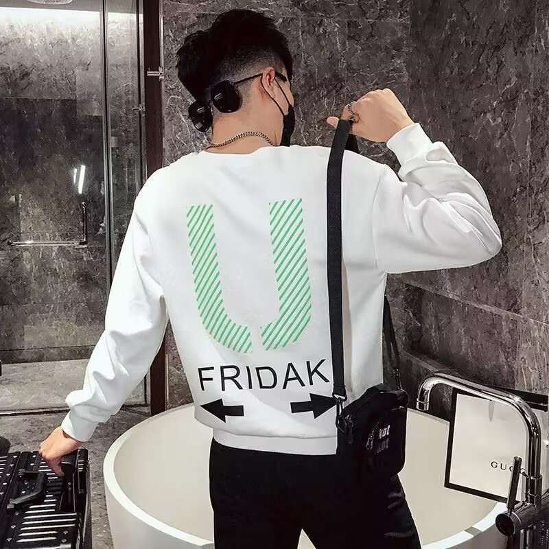 COD 2025 Chinese Style Sweatshirt Men's Autumn New Lion Dance Print Personality National Trend In St