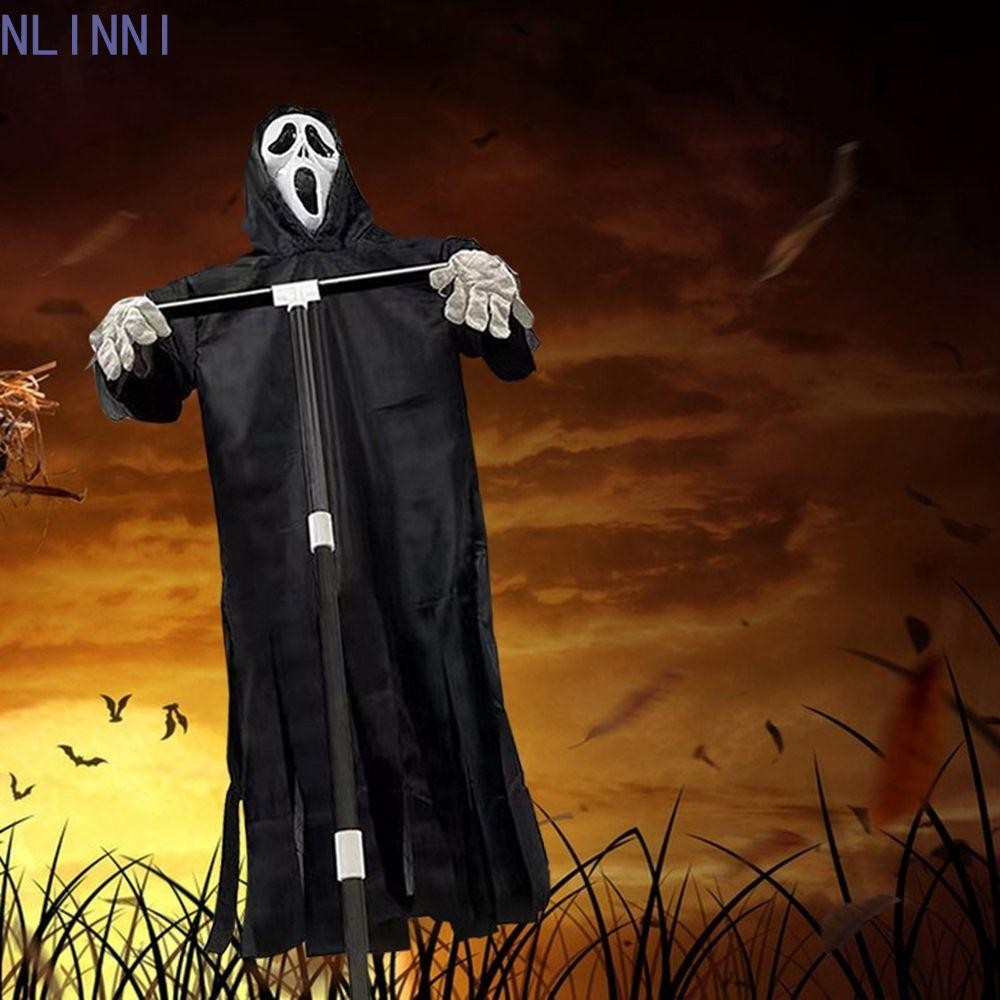 NLINNI หุ่นไล่กา Horriifying แขวน Ghostface Robe Ghost Yard Spectre