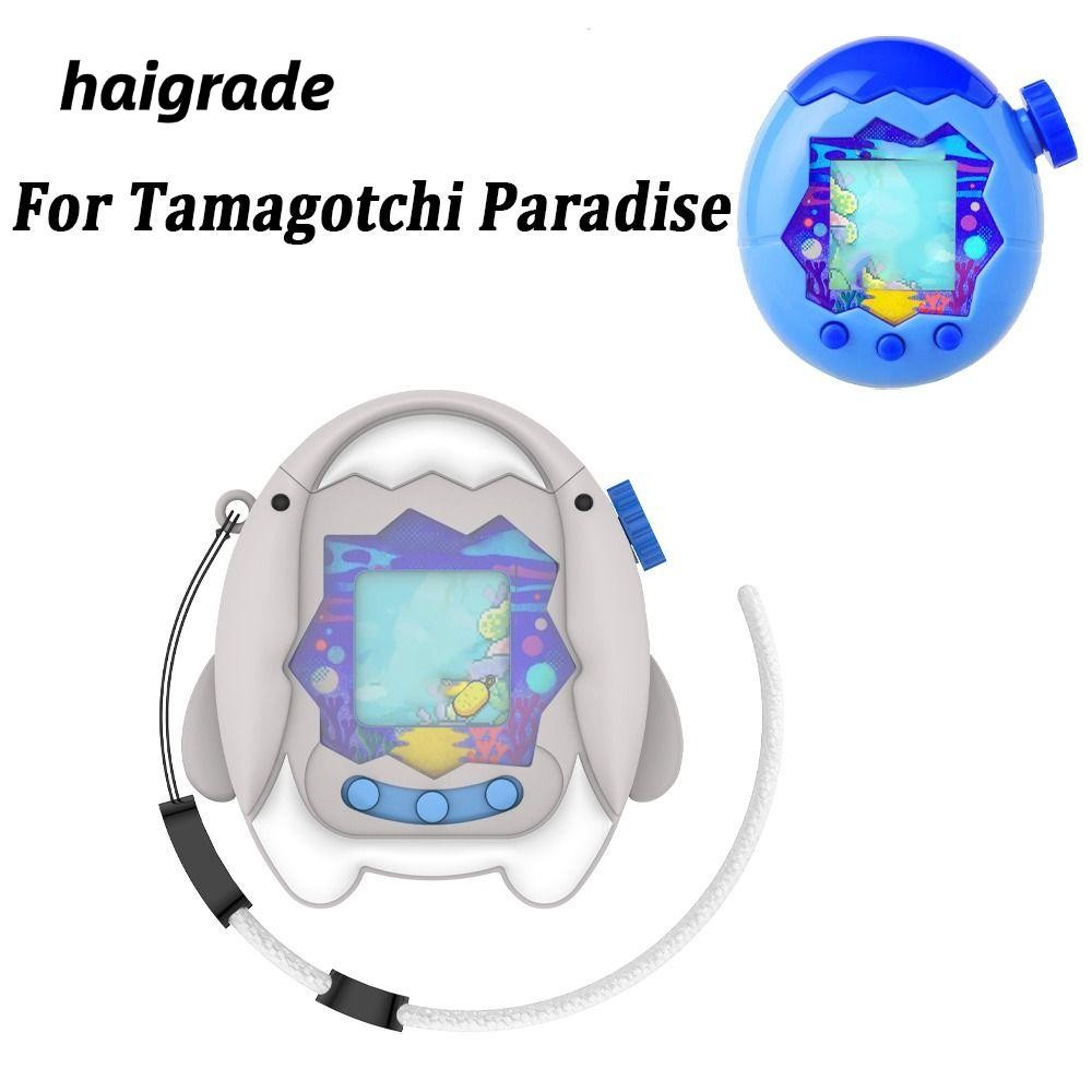 HAIGRADE เกมคอนโซลป้องกัน, น่ารักการ์ตูน Anti-Scratch Skin Cover Sleeve, Lanyard ซิลิโคนกันกระแทกคอนโซล Protector สําหรับ Tamagotchi Paradise