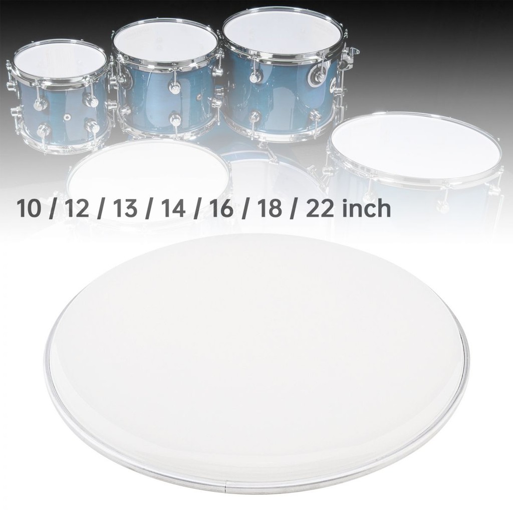 10 / 12 / 13 / 14 / 16 / 18 / 22 นิ้วสีขาว หัวกลอง สากล สัตว์เลี้ยง เปลี่ยนหัวกลองสําหรับ บ่วง / กลองเบส / กลองทอม