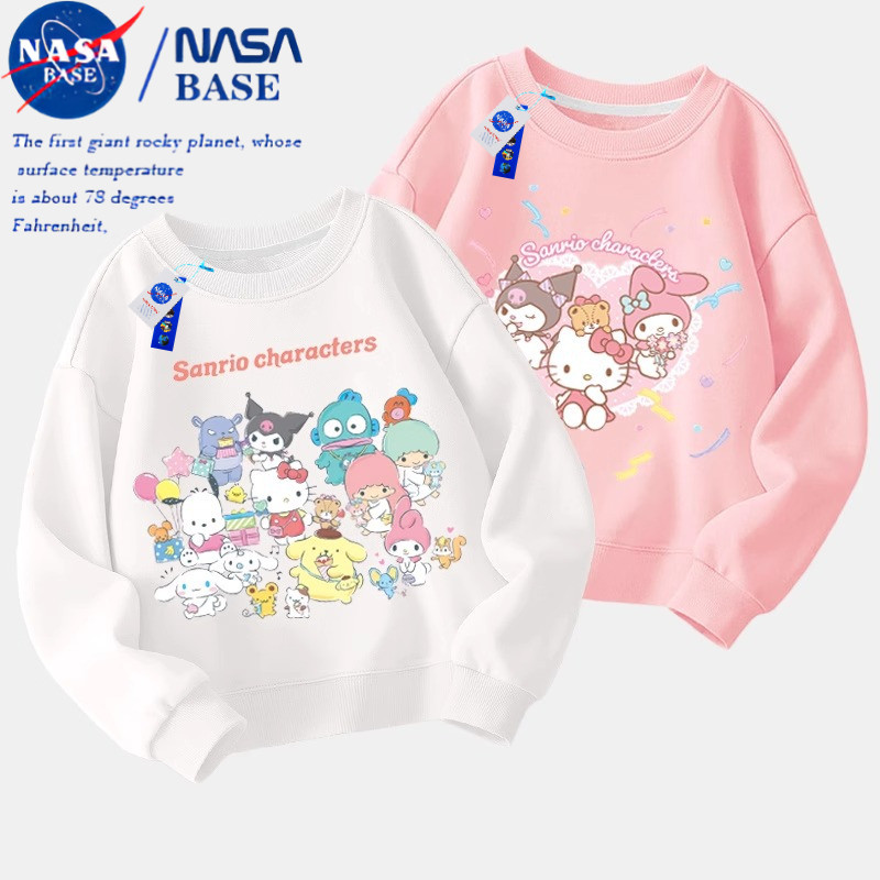 หมวกและเสื้อลายซานริโอน่ารักสำหรับเด็กผู้หญิง