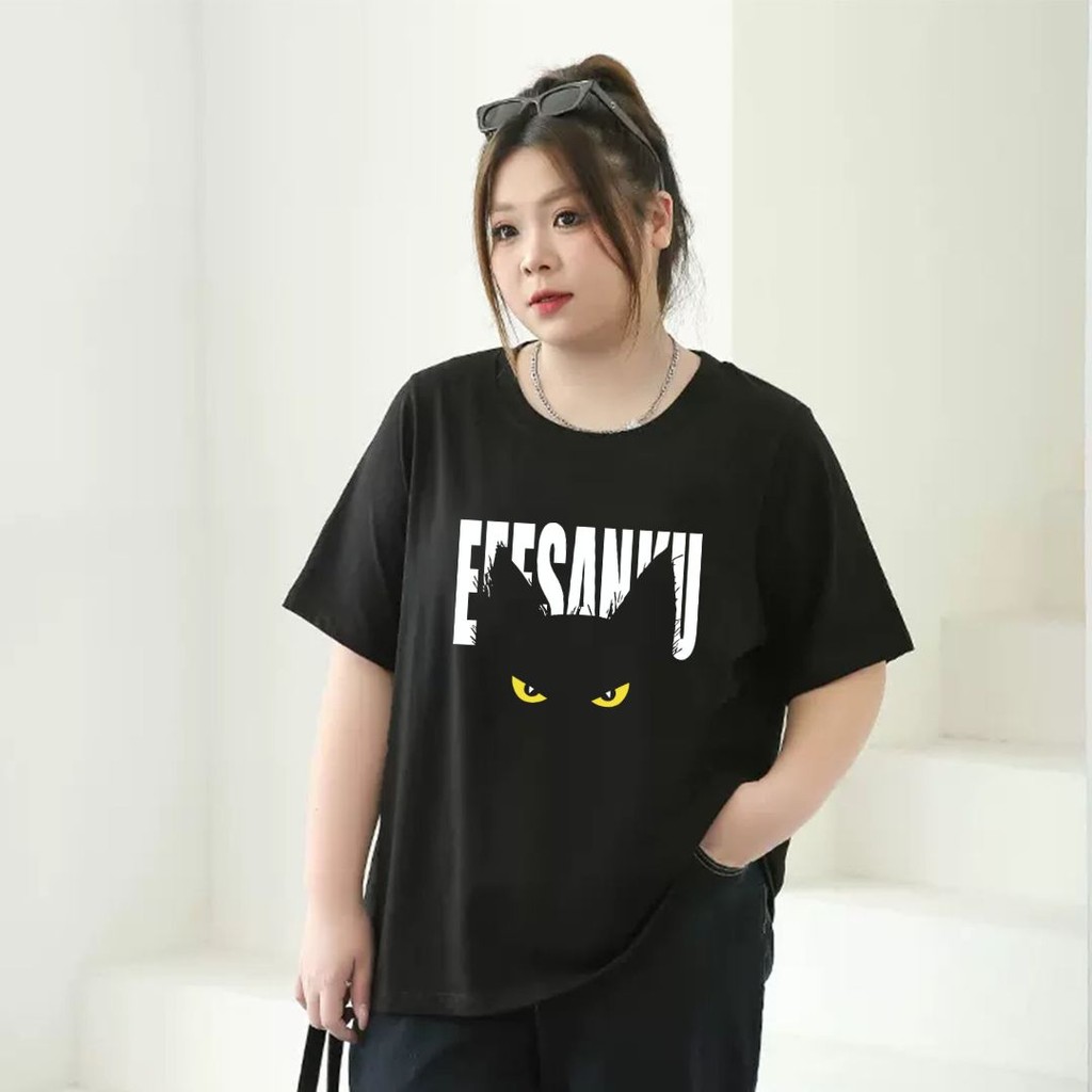 Teddy Tee 😺 เรียบง่ายและมีสไตล์ เสื้อยืด OVERSIZE ผ้าCOTTON โคตรนุ่ม พิมพ์ลาย "EAESANKU" ส่งจากไทย ⚡️