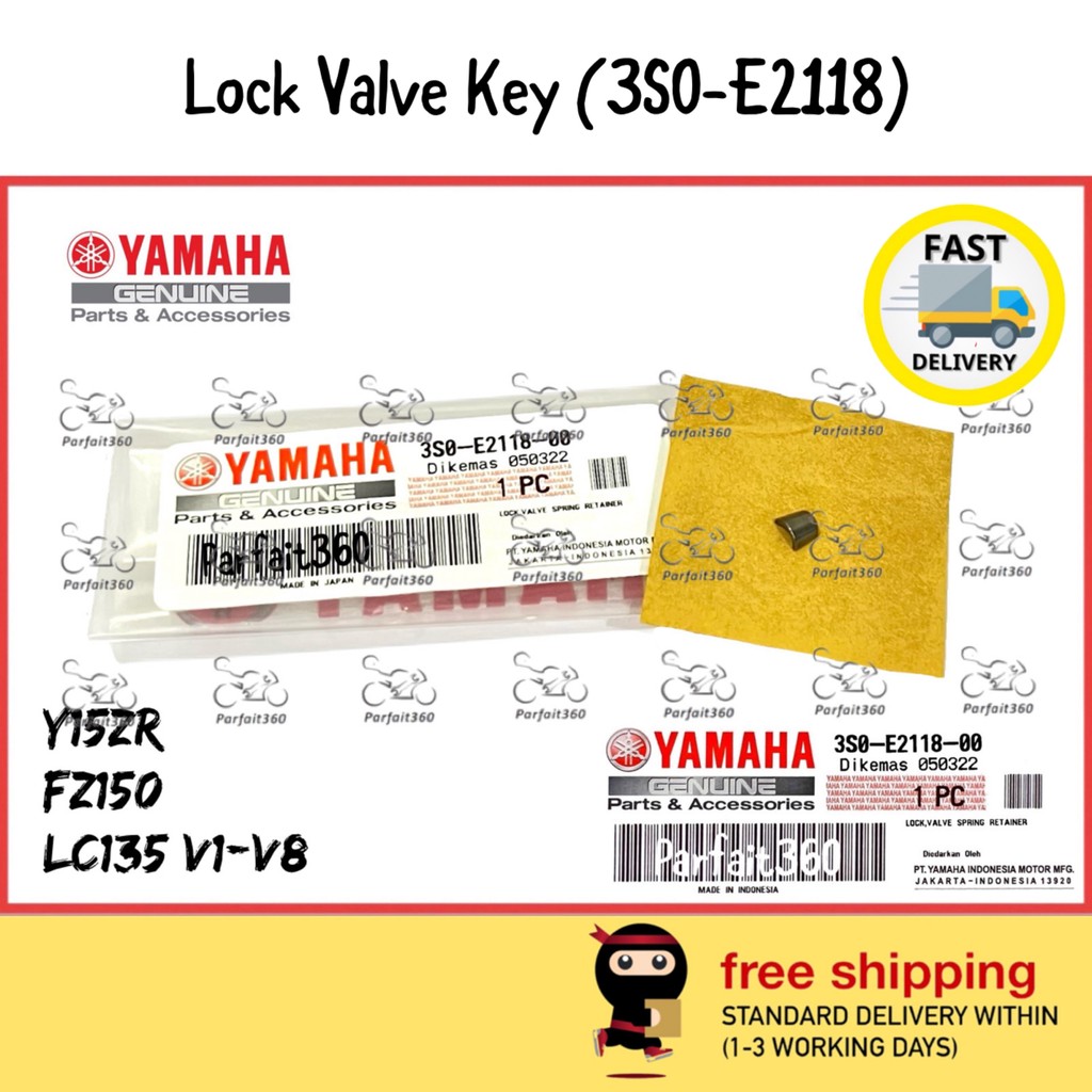 3S0-E2118 Y15ZR / FZ150 / LC135 V1-V8 Cotter Lock Valve Key Spring Retainer 100% HLY