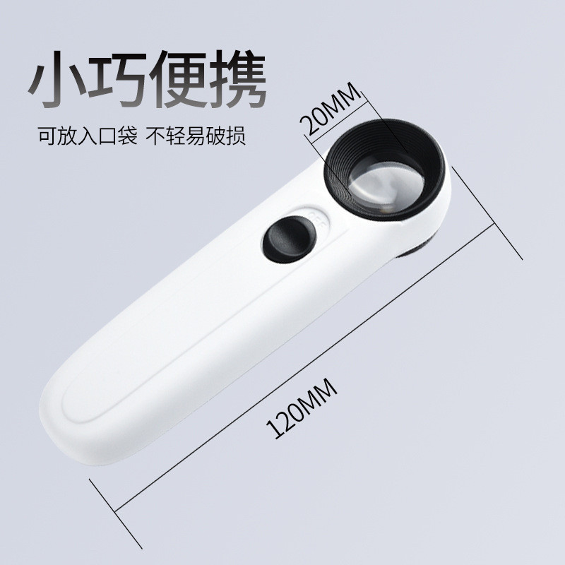 Hot Sale# 40Times6B-1B Magnifying Glass LED 4ff