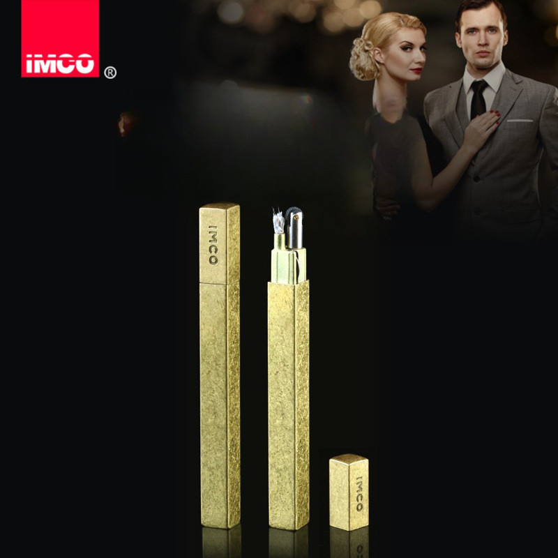 ไฟแช็คออสเตรียแท้ ยี่ห้อ IMCO ไฟแช็คน้ำมันกันลม ไฟแช็คทองเหลืองแบบบาง