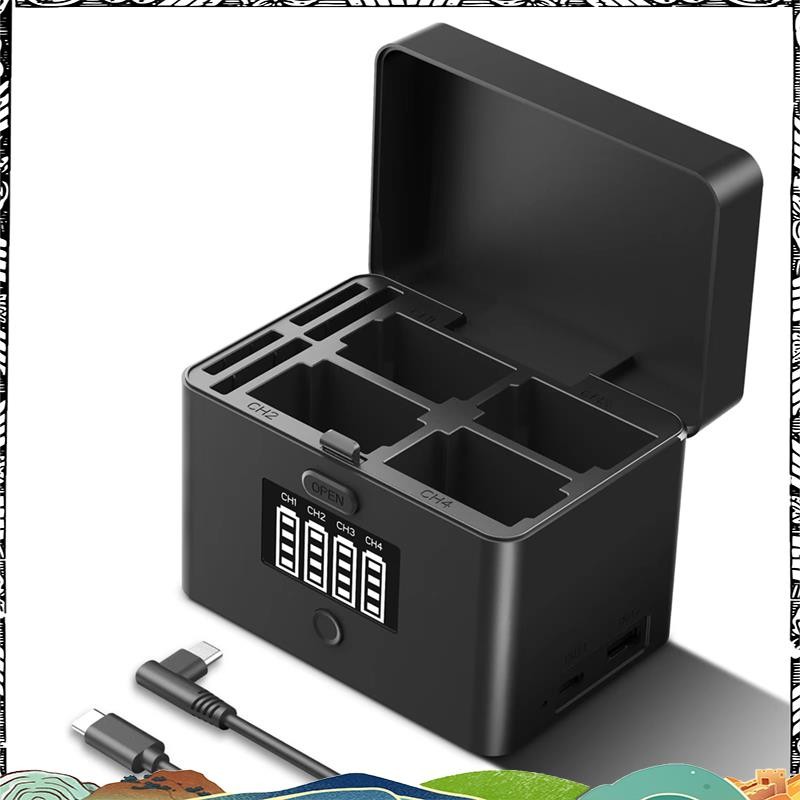 Super USB Battery Charger NEEWER2 in 1 Four Channel USB Battery Charger Box NP-FZ100 & LP-E6 A6700 A