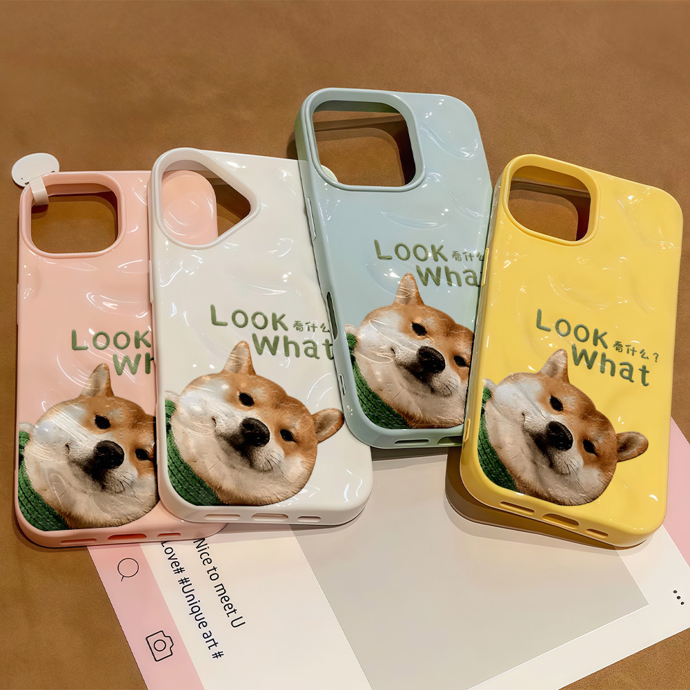 จัดส่งที่ไทย เคสโทรศัพท์16 ลูกสุนัขชิบะ ลายสนุก เคสเหมือนอุกกาบาต For IPhone11 12 13 6/7/8 14 15PLUS 16ProMAX XR XSMAX