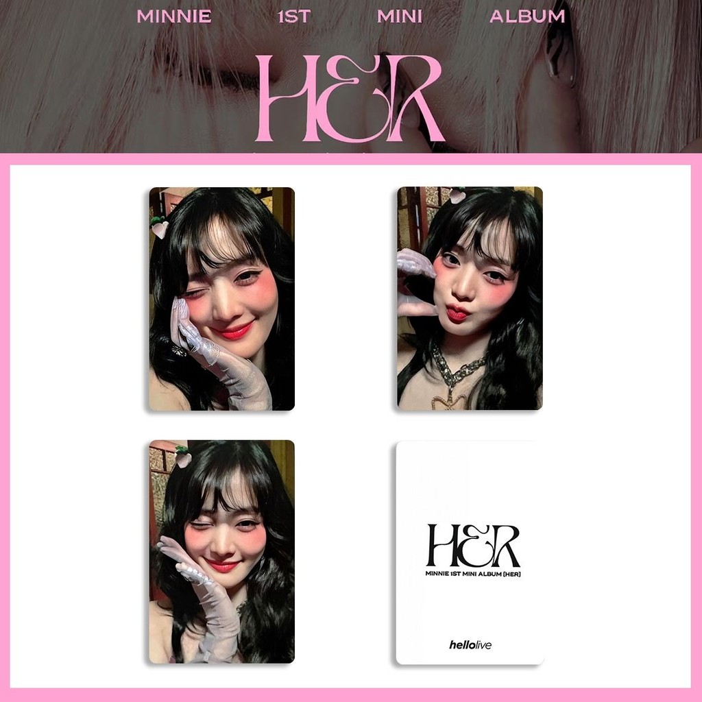 GIDLE Girl Minnie SOLO การ์ดอัลบั้ม gidle Kim Minnie Solo อัลบั้มของขวัญพิเศษการ์ดรูปถ่าย Solid Matc