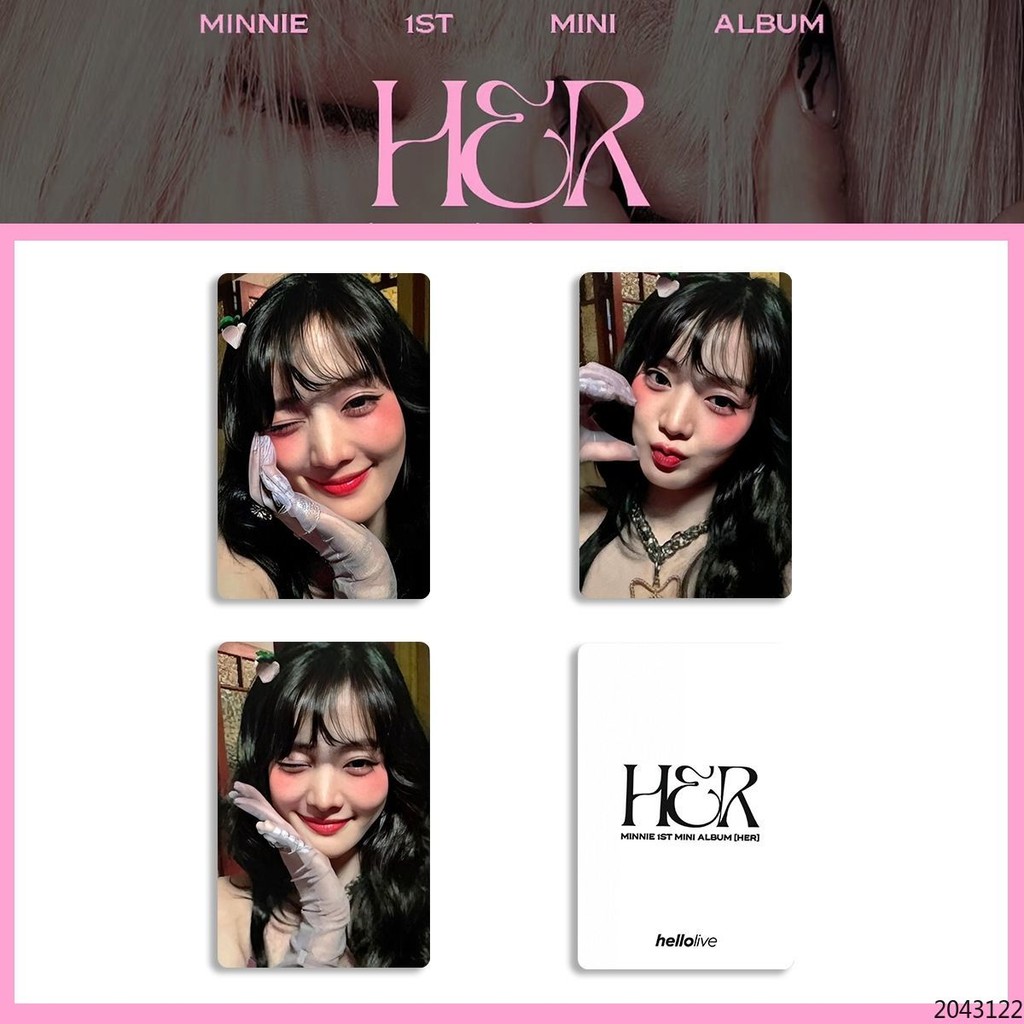 GIDLE Girl Minnie SOLO การ์ดอัลบั้ม gidle Kim Minnie Solo อัลบั้มของขวัญพิเศษการ์ดรูปถ่าย Solid Matc