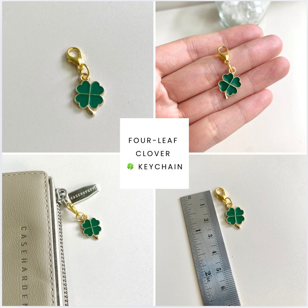 (จี้เล็ก) lucky clover pendant keychain พวงกุญเเจ จี้ สายคล้องนำโชค s88