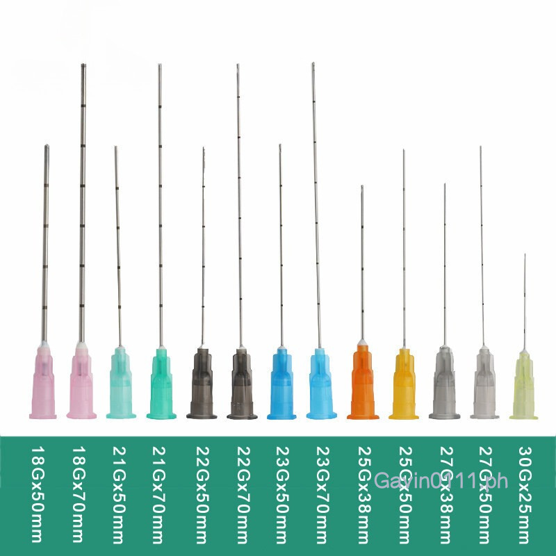 Blunt-tip Cannula สําหรับฟิลเลอร์ฉีด 18G 21G 22G 23G 25G 27G 30G กรดยูริกใบหน้าเติมจมูกเล็กน้อย blun