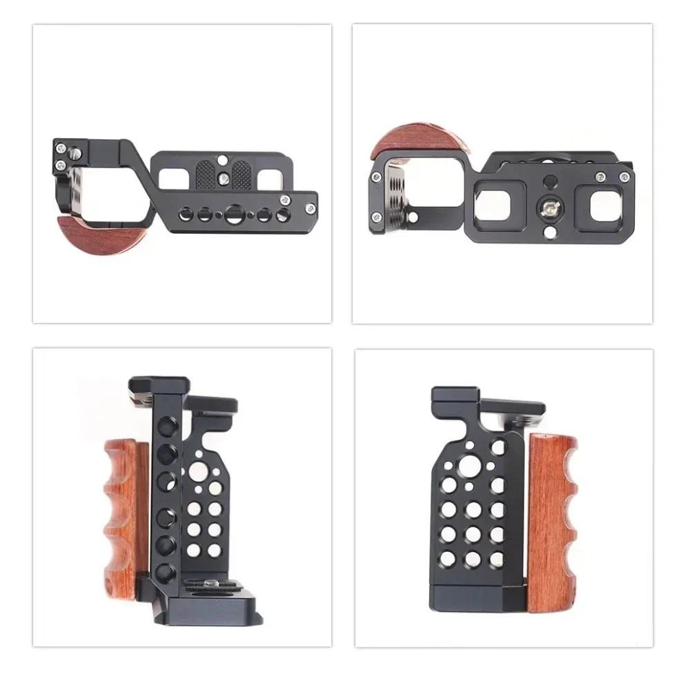 ZVE10 กล้องไม้ด้านข้าง Handle Top Hand Grip Quick Release แผ่นกรง Rig Kit ป้องกันสําหรับ Sony ZV-E10