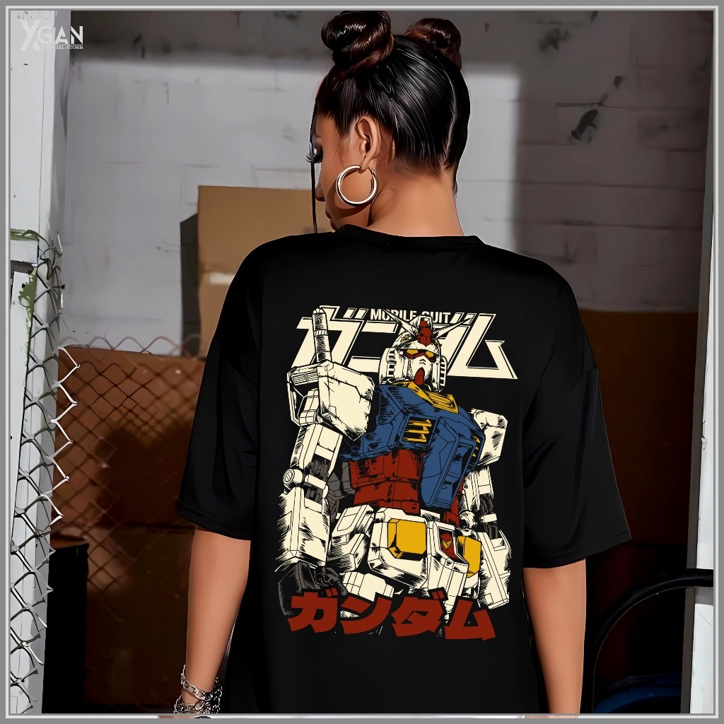 ท้องถิ่น XGAN Series Baju GUNDAM GD01X Kaos Distro อะนิเมะ katun 24s Jepang เสื้อยืดผู้ชาย 100% ผ้าฝ