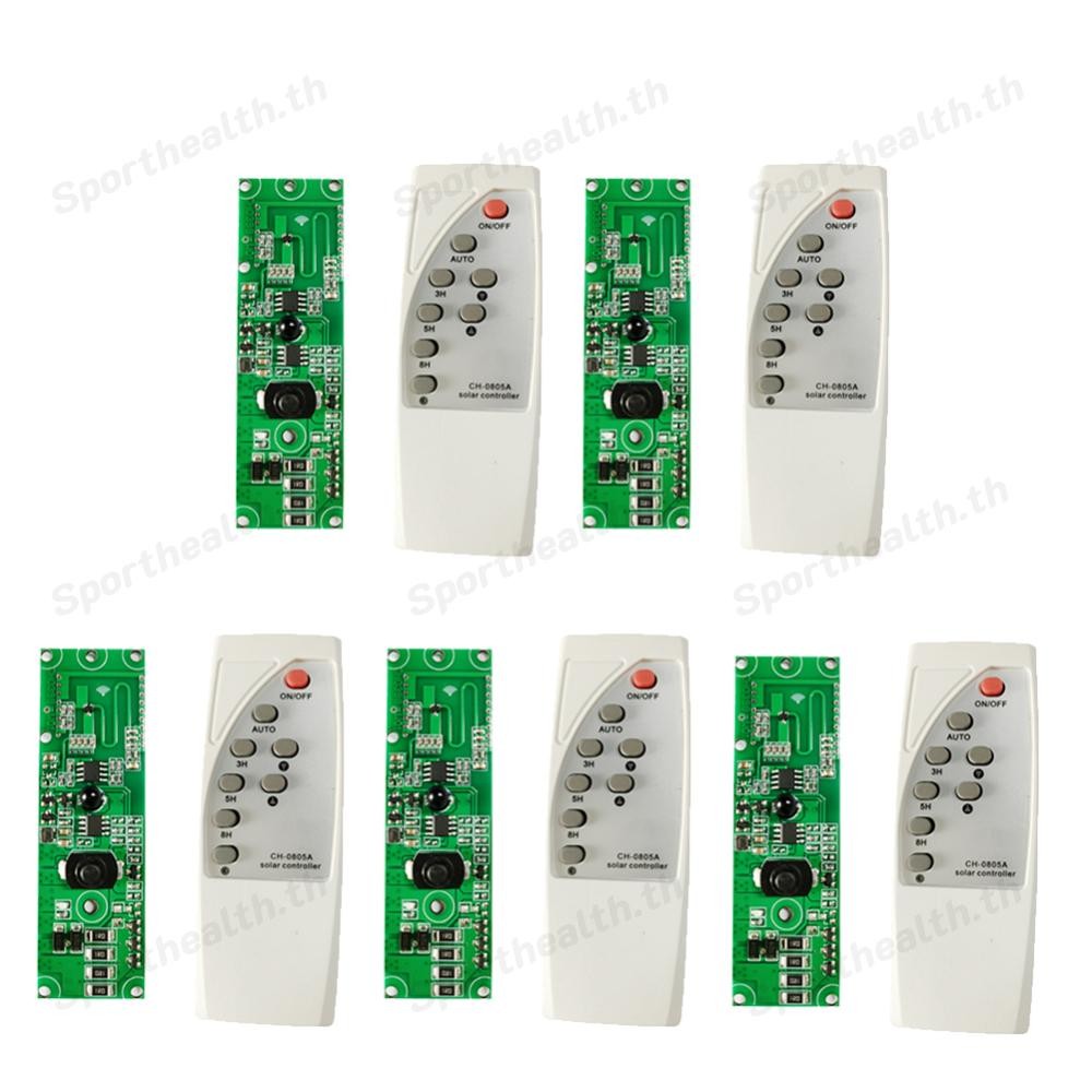 แผงวงจรเหนี่ยวนํา 5 ชิ้นพร้อมรีโมทคอนโทรลบอร์ดไดรเวอร์ LED พลังงานแสงอาทิตย์เครื่องกําเนิดไฟฟ้าพลังงานแสงอาทิตย์ตัวควบคุมการชาร์จการเหนี่ยวนําร่างกายมนุษย์