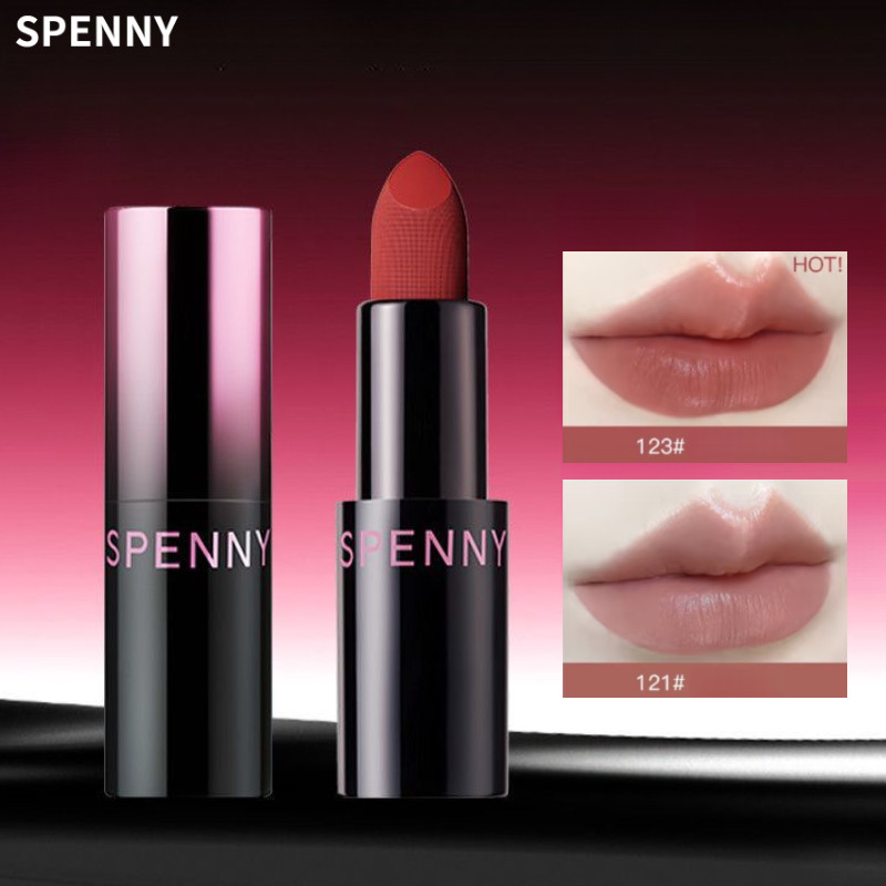 SPENNY ลิปสติก Matte Moisturizing Solid Lip Glaze ธรรมชาติยาวนาน