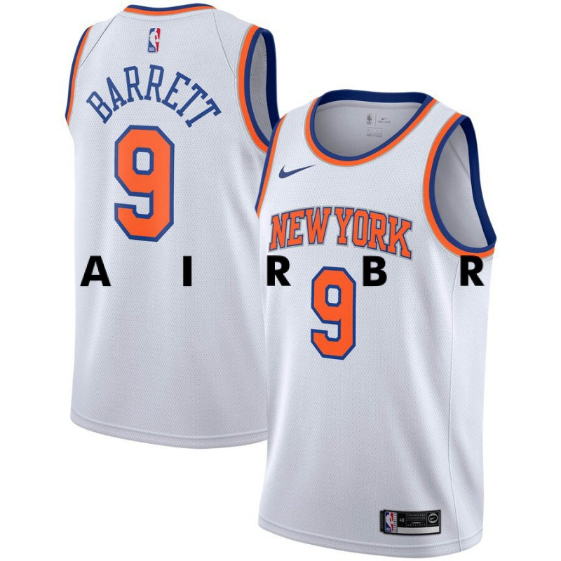 2025 N-BA Jersey dos homens New York Knicks RJ Barrett Swingman Jersey 9