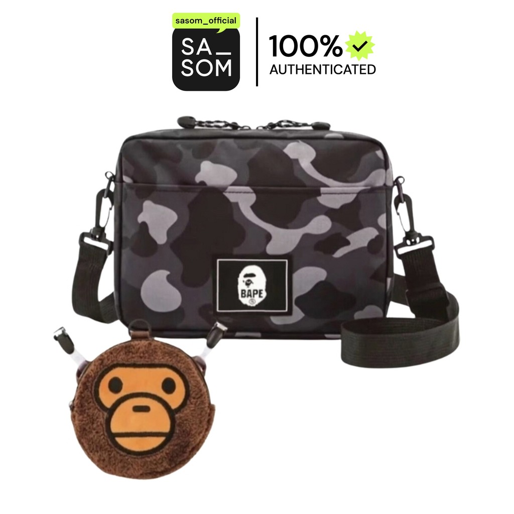 BAPE BLK Shoulder Bag & Milo Pouch (AW22) | ของแท้ ตรวจสอบโดย SASOM