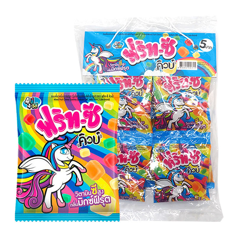 ฟริทซี คิวบ์มิกซ์ฟรุต 20 ก. 12 ซอง (FRIT-C Cube Mixed Fruit 20 g 12 sachets)