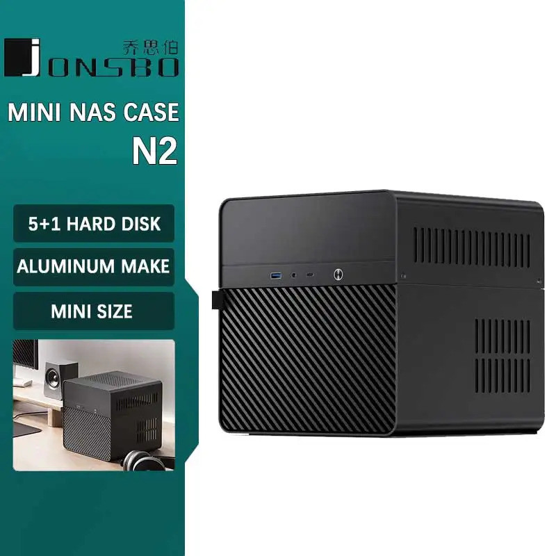 อลูมิเนียม Mini Itx Case Home Office Entertainment เกมคอมพิวเตอร์ Server Itx Host 5 ฮาร์ดดิสก์รองรับ