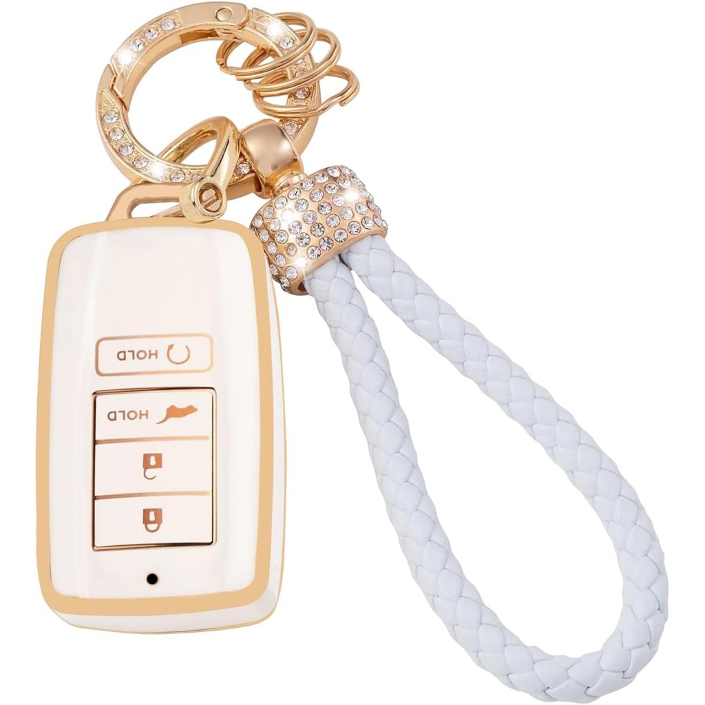 Key Fob Cover ใช้งานร่วมกับ Acura, Soft TPU Key Case ป้องกันใช้งานร่วมกับ Acura CDX RDX RLX NSX TLX 