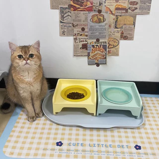 🔔จานอาหารแมวกินไม่หก ทำความสะอาดง่าย😻 | กันน้ำ+ป้องกันอาหารหก+เก็บรักษาได้นาน 😊