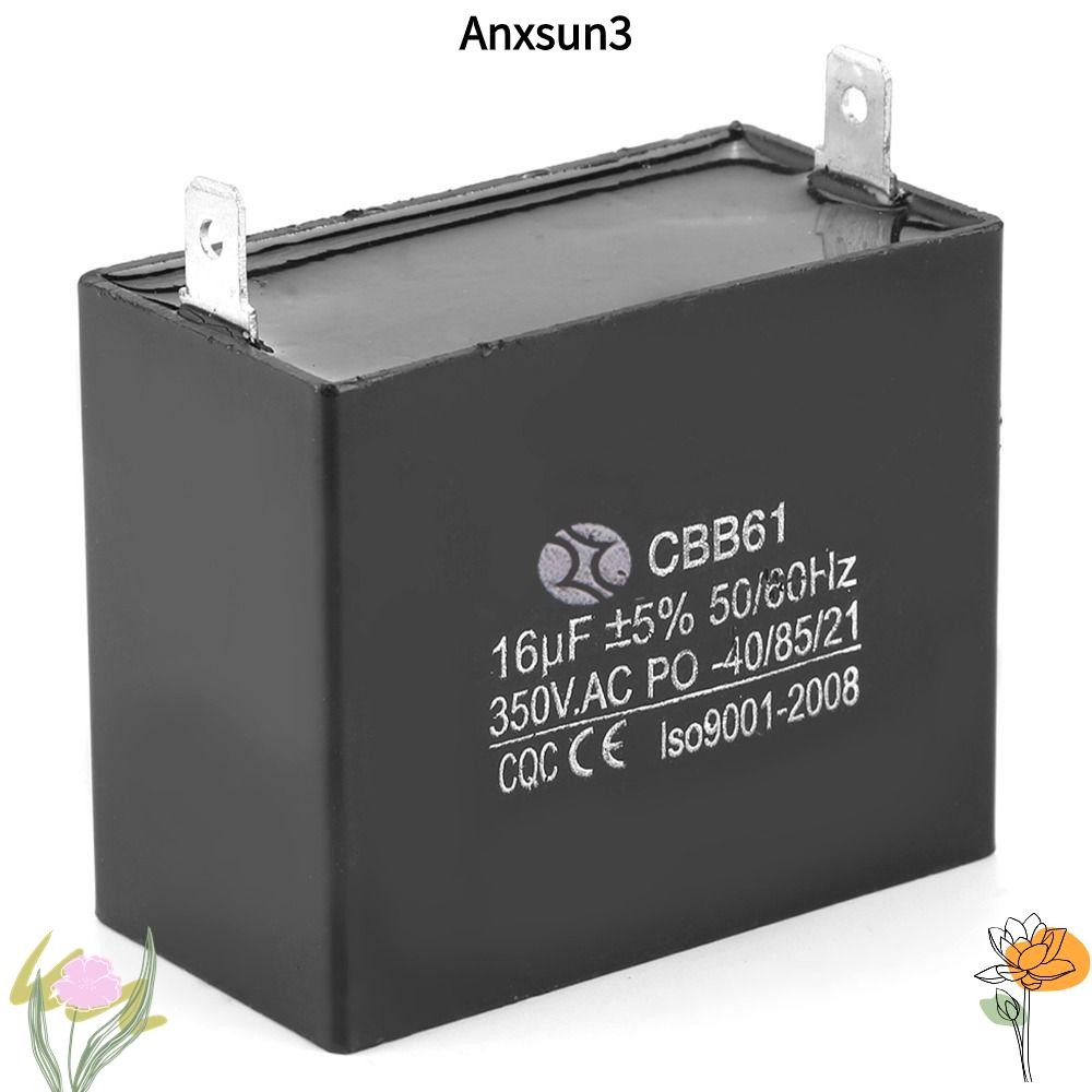 ANXSUN3 CBB61 Capacitor, 50/60Hz 350V AC Generator Capacitor, ส่วนประกอบไฟฟ้า 16uF CBB61 -40/85/21 C