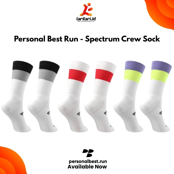 Personal Best Run - Spectrum Crew Sock ถุงเท้ากีฬา