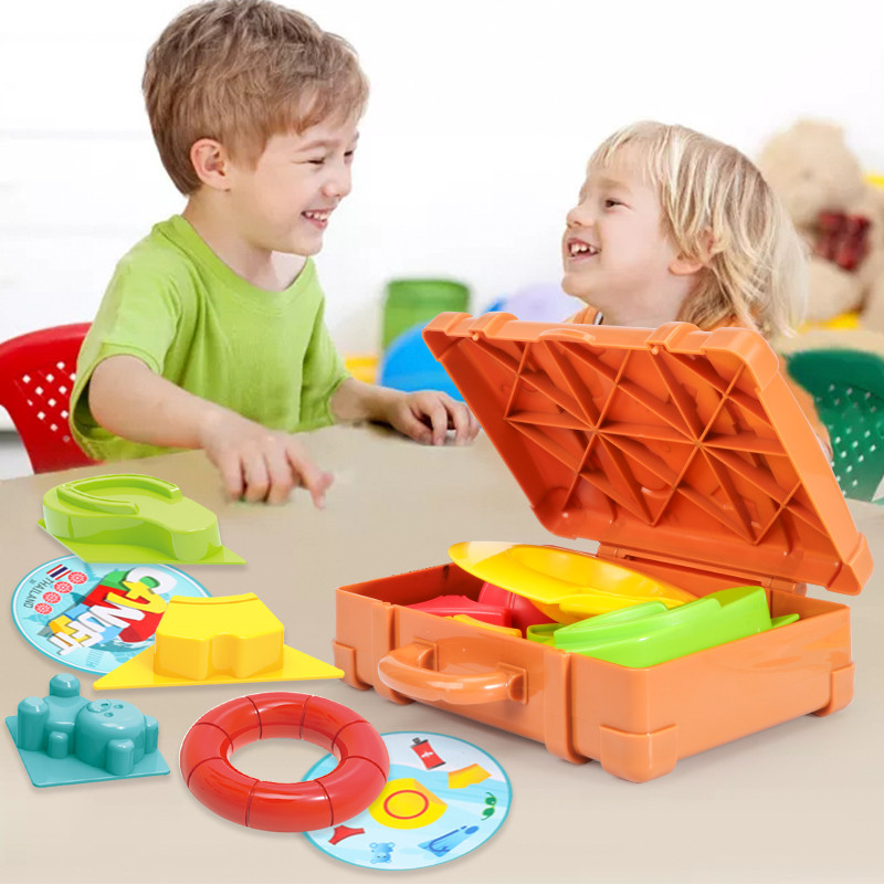 Die Le Early Education การศึกษาของเล่นเด็กรูปร่างการจับคู่ Cognitive Space Thinking Training Storage