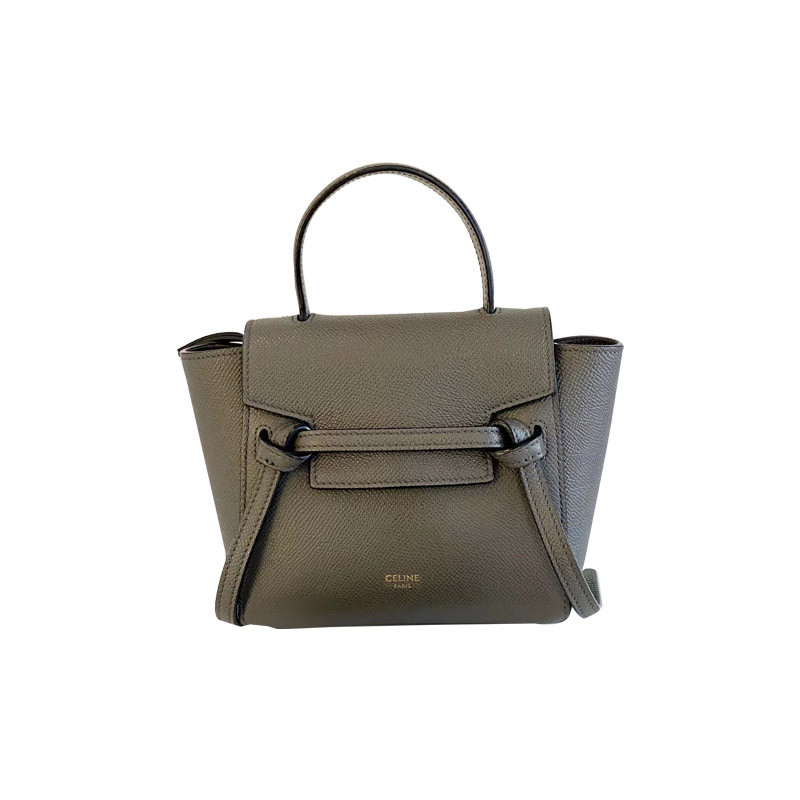 Celine กระเป๋าสะพายข้าง สีฟ้าคราม มัลเลต์ แบบมีเข็มขัด