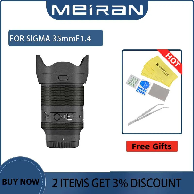 เลนส์กล้องสติกเกอร์ห่อฟิล์มสําหรับ Sigma 35mm F1.4 Art 35mm F1.4 DG 35f1.4 Anti-Scratch ป้องกันฟิล์ม