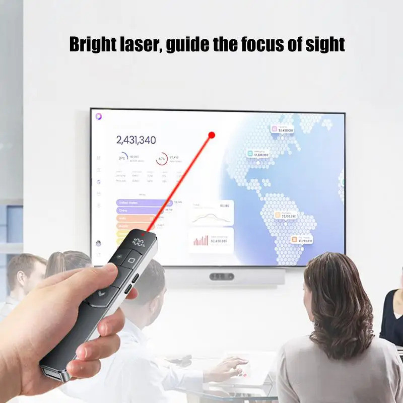 Clicker สําหรับการนําเสนอ Wireless Presentation Remote Clicker ความไวสูง PPT Clicker สําหรับ Lecture