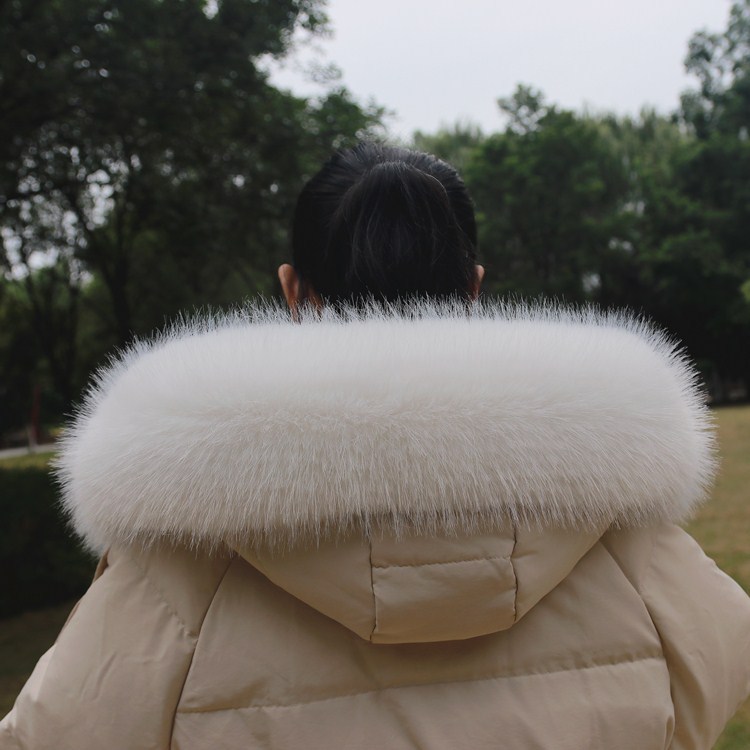 Fur Collar Single Trading ขายจําลอง Fox Fur Raccoon Fur Collar Coat ลงพาย Overcoming Hooded Top Univ