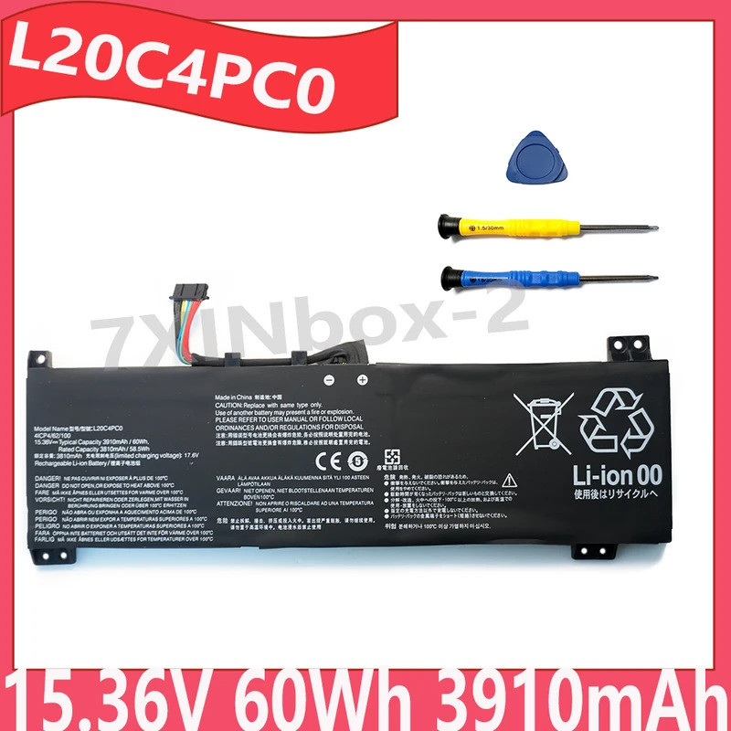 L20C4PC0 15.36V 60Wh 3910mAh แบตเตอรี่แล็ปท็อปสําหรับ Lenovo IdeaPad Gaming 3-15ACH6 15ACH6H 15ACH6A