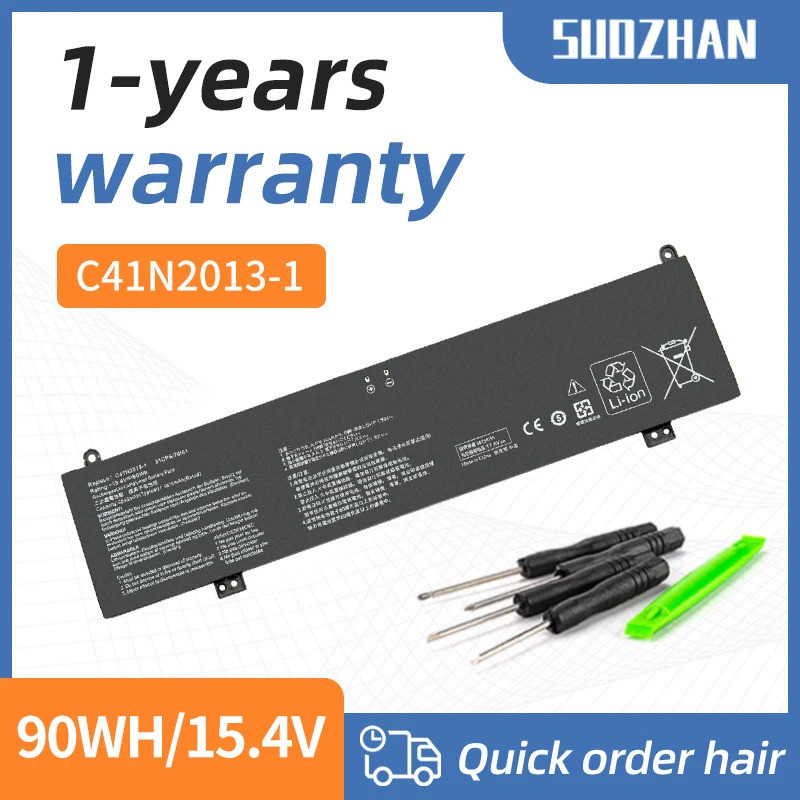 SUOZHAN C41N2013-1 แบตเตอรี่แล็ปท็อปสําหรับ ASUS ROG Zephyrus M16 G15 S17 Strix Scar 15 G533 17 G733