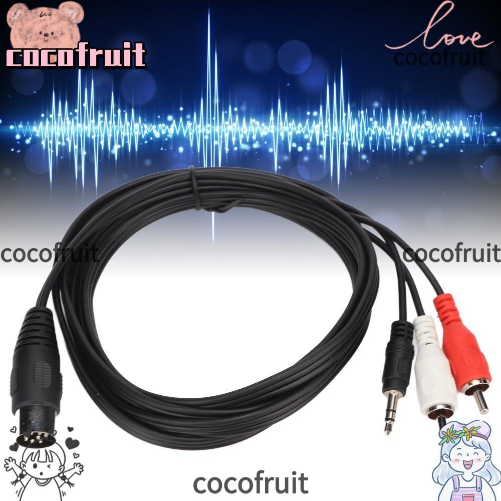 COCOFRUIT DIN 8Pin to 3.5mm + 2RCA Cable, Plug and Play 5.9ft DIN 8Pin Male Audio Lead, Stable Signa