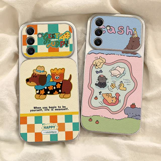 เคสซัมซุง For Samsung A57 A37 A27 A17 A07 A56 A55 A05S A52 A26 A54 5G S26 S25 S24 Ultra S23 FE เคสนิ่มลายหนังแกะ สีพื้น
