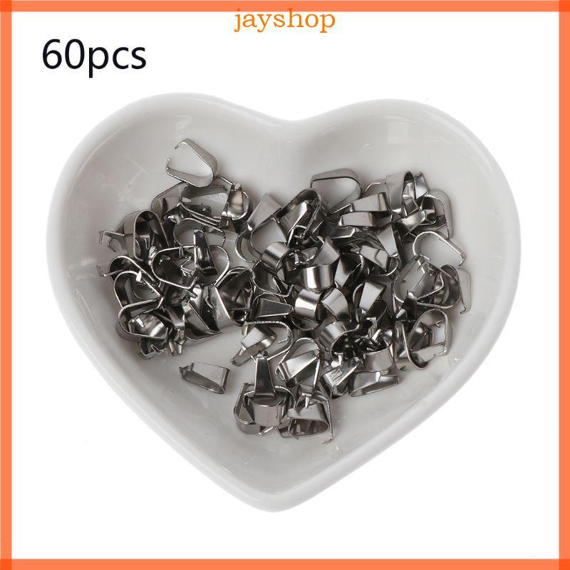Jay 60 ชิ้น 4x9 มิลลิเมตรจี้ Clasp Connectors คลิปตัวเชื่อมต่อสําหรับเครื่องประดับทํา