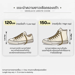 เชือกผูกรองเท้า แบบกลม-สองสี ความยาว 120 CM และ 150 CM เชือกรองเท้า เชือกผูกรองเท้า