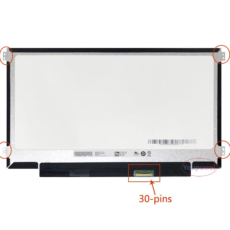 แล็ปท็อปหน้าจอ LCD B116XTN02.3 B116XTN02.1 N116BGE-EA1 EB2 EA2 M116NWR1-R7 เปลี่ยนจอแสดงผล 30 พิน 11