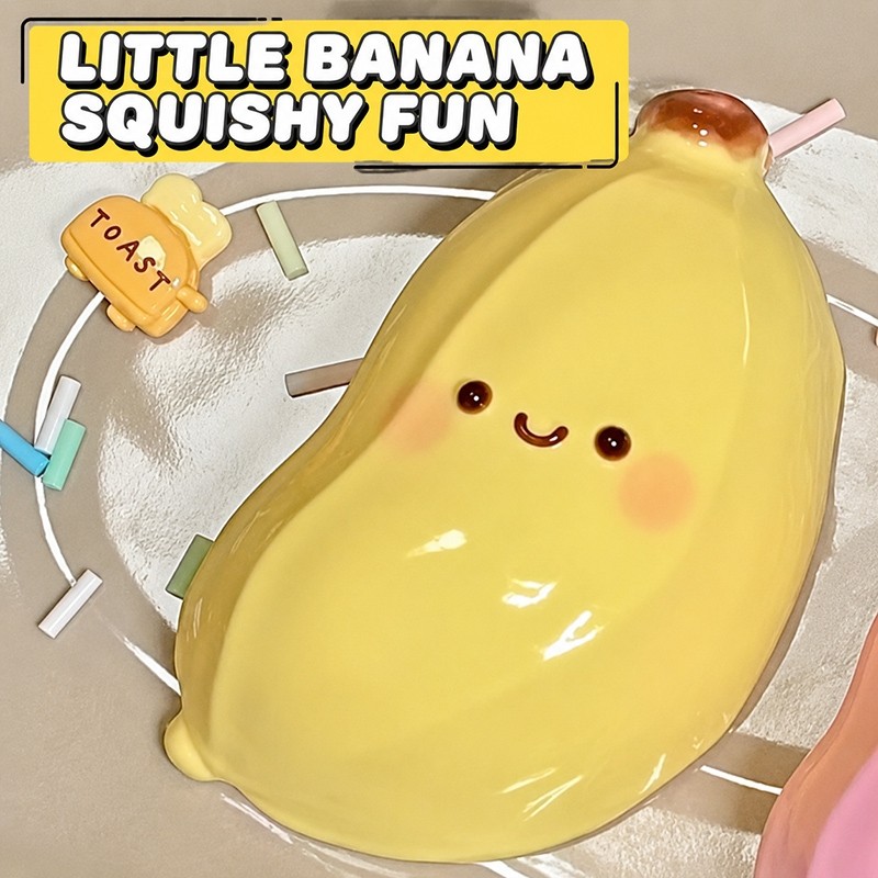 Squishy Banana Stress Ball ของเล่นบีบไม่มี rebound Buttery-Soft Feel Fidget ของเล่น ASMR Sensory Anti Stress ของเล่นสําหรับผู้ใหญ่
