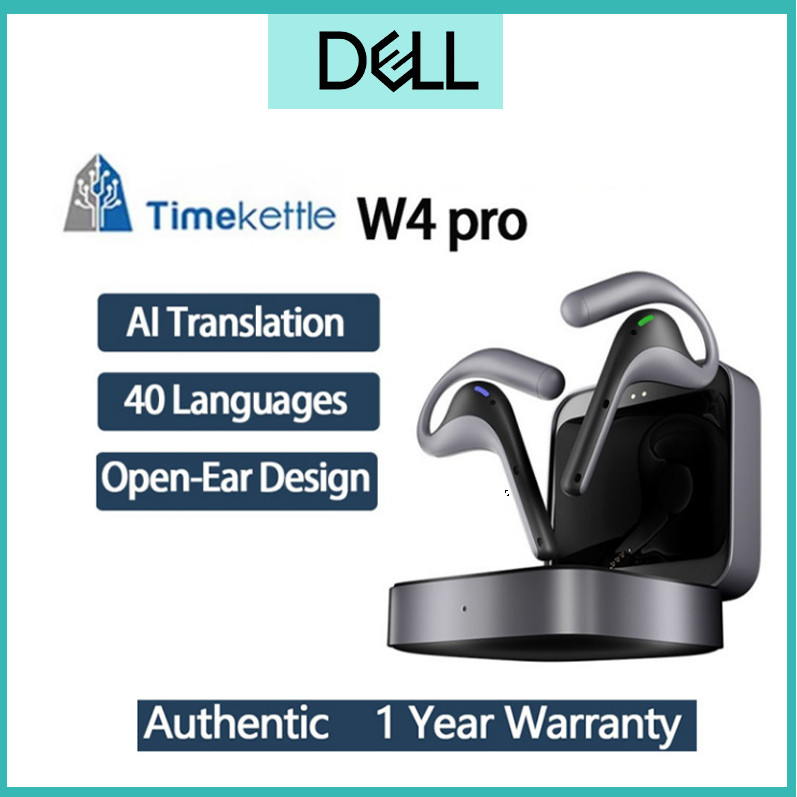 Timekettle W4 Pro AI Interpreter หูฟัง, การแปลพร้อมกันแบบสองทิศทาง, อุปกรณ์แปลที่รองรับ 40 ภาษา, Tan