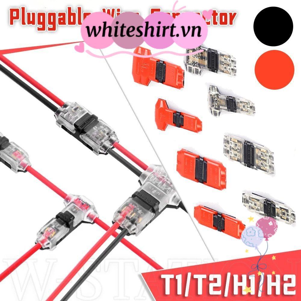 WHITESHIRT 1 ชิ้นสายไฟ Crimp, 8-22AWG การเชื่อมต่อสายเคเบิล Strip Pluggable Wire Connector, ทนทาน Qu