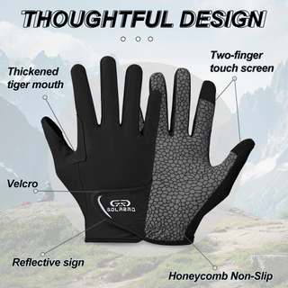 PHMAX Full Finger Anti Slip ถุงมือขี่จักรยานกันกระแทกหน้าจอสัมผัส Breathable MTB ถุงมือจักรยาน