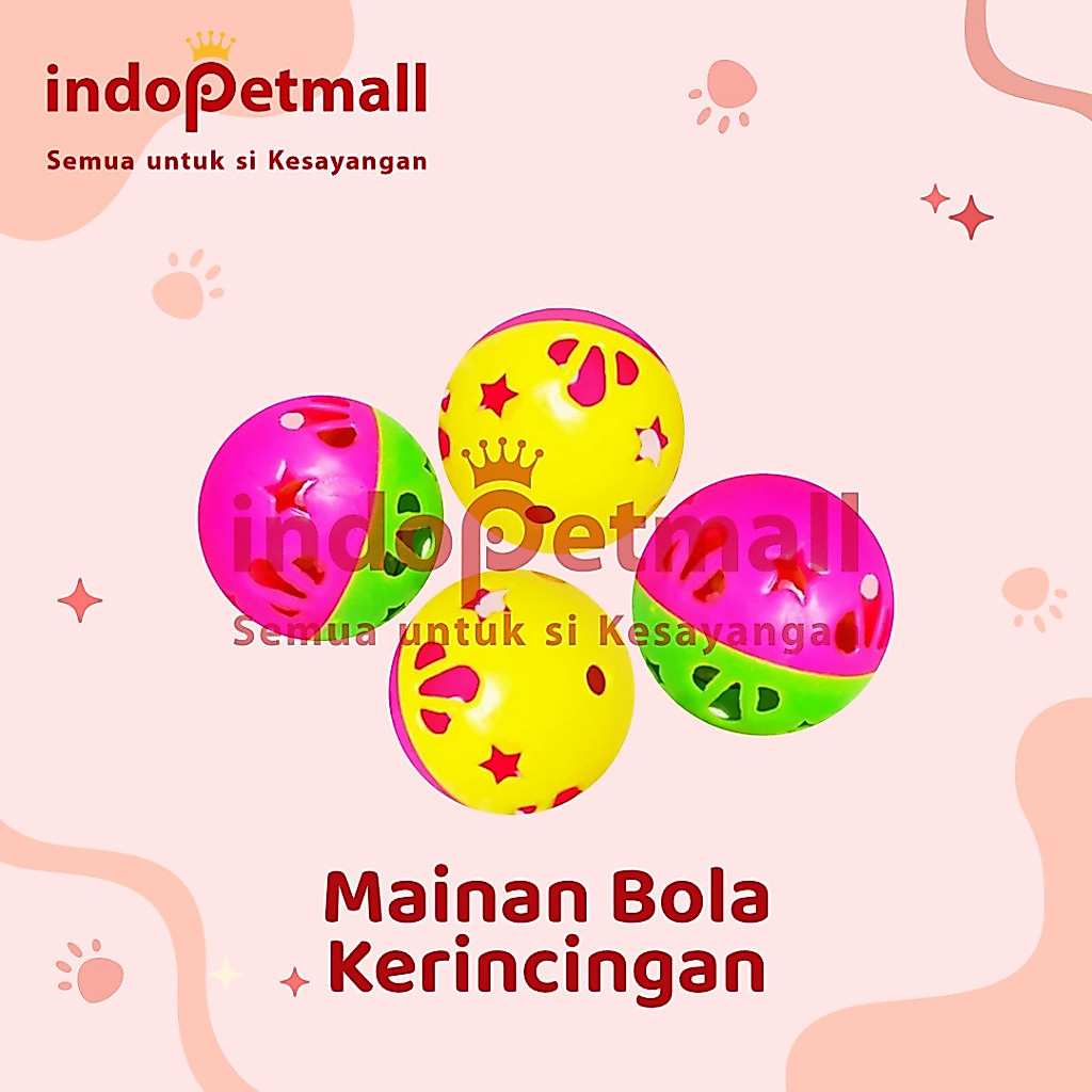 Mainan Bola Kerincingan Kucing Krincing Mainan Kucing Anjing Bola Kucing Aksesoris Kucing Cat Toys B