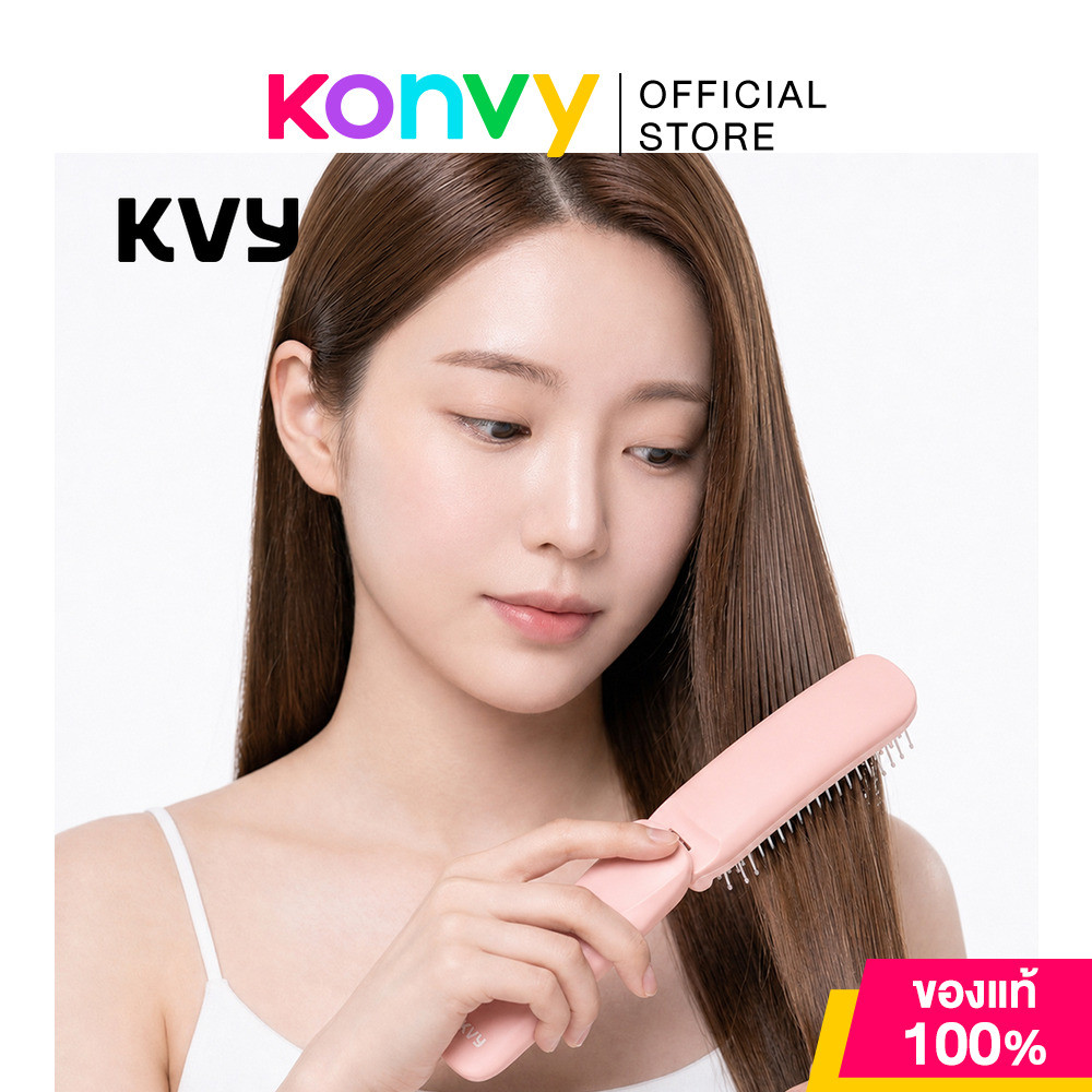 KVY Mirror Folding Comb #Pink เควีวาย หวีพับพร้อมกระจก 2in1 สีชมพู.