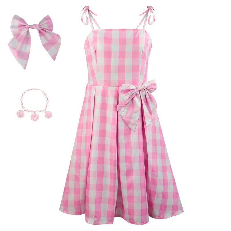 [Clearance] Live Movie cos Suit Barbie Girl Children Bow Dress 6/19