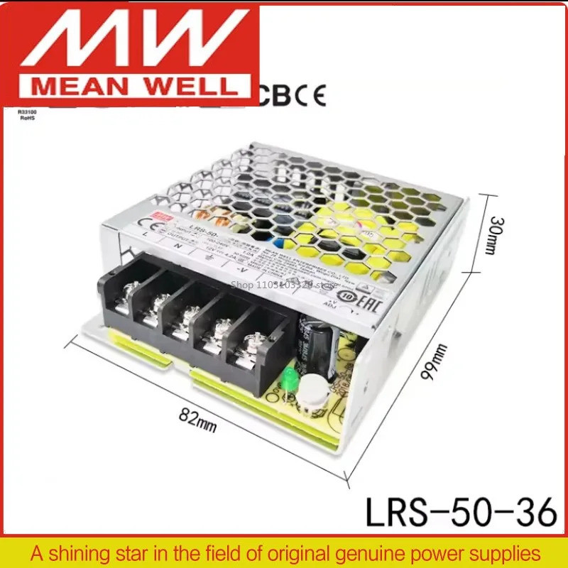 MEAN WELL แหล่งจ่ายไฟ LRS-50 LRS-50-3.3 LRS-50-5 LRS-50-12 LRS-50-15 LRS-50-24 LRS-50-36 LRS-50-48 5