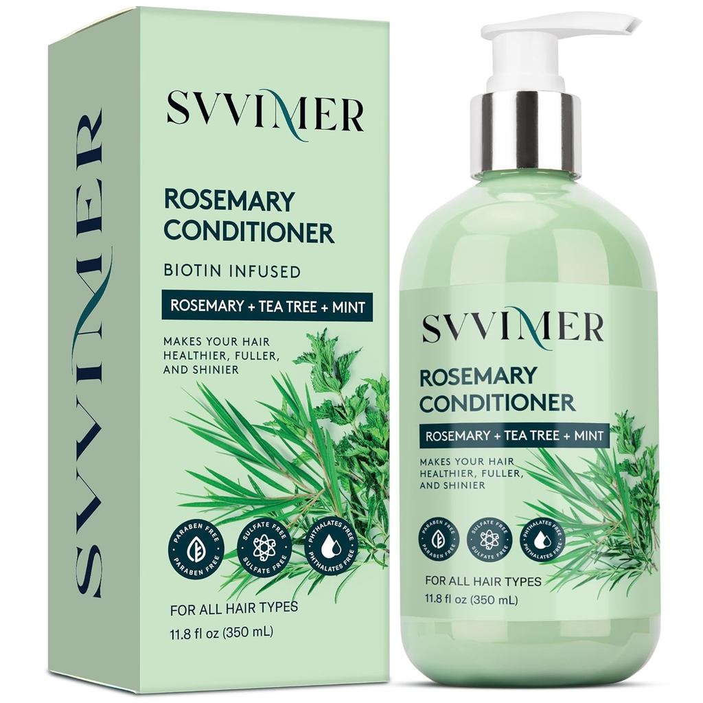 Svvimer Rosemary Hair Thickening Conditioner: ผลิตภัณฑ์ให้ความชุ่มชื้นหนาพร้อม Biotin สําหรับผู้หญิง