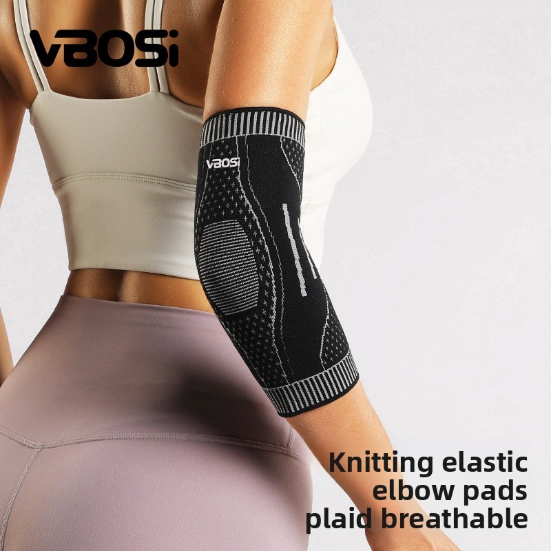 Sports elbow brace, knitted, breathable, non-slip joint protector, suitable for badminton, tennis, and outdoor activities